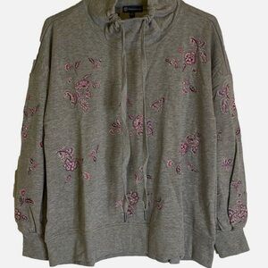 NWT Embroidered Floral Sweatshirt